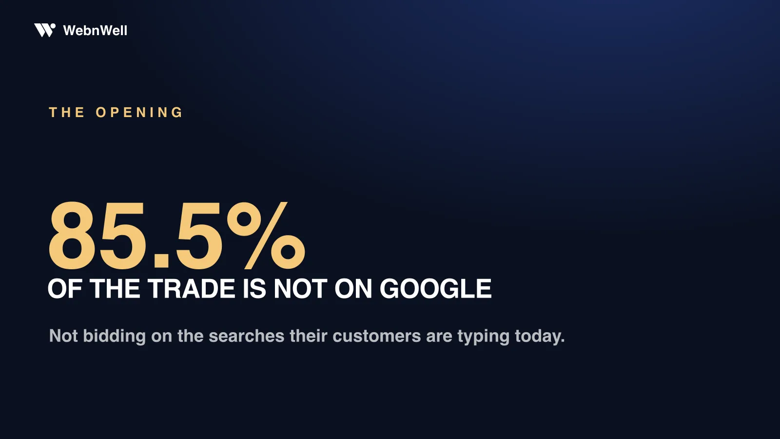 85.5% of foundation and basement companies are not bidding on Google search